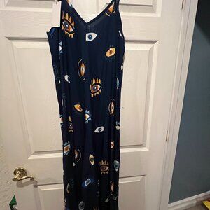 Evil Eye Jumpsuit Navy Blue NWT
